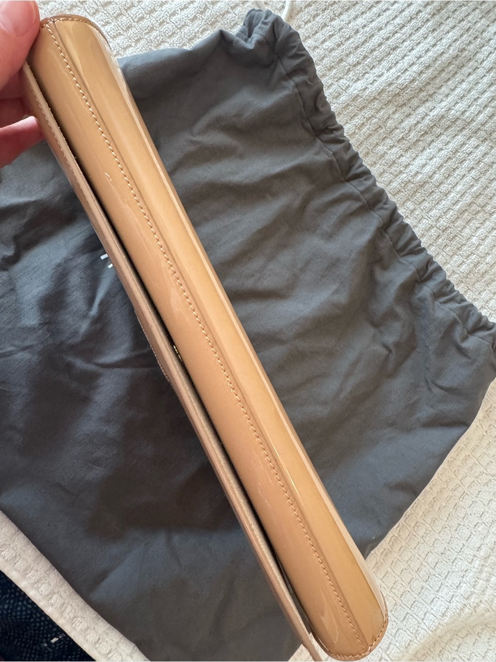 Authentic Saint Laurent Belle de Jour Patent YSL Clutch Nude - Picture 9 of 16